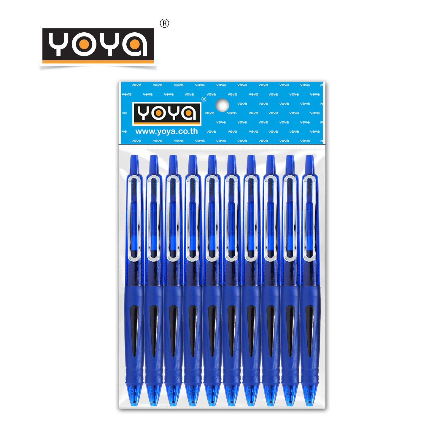 YOYA ปากกาเจล 0.5 มม.แพ็ค 10 รุ่น MODISH / หมึกน้ำเงิน-หมึกดำ