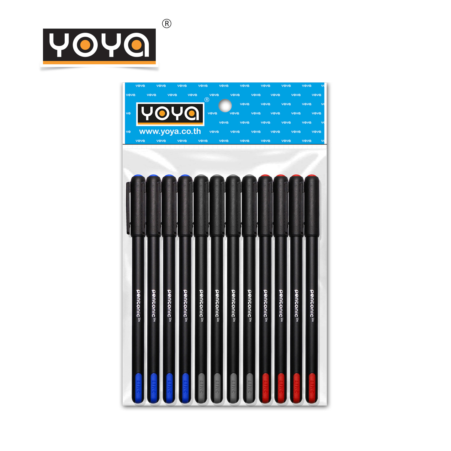 YOYA 0.5 mm Gello pen Pack 12 : PENTONIC-7024 / Mix 3 Color