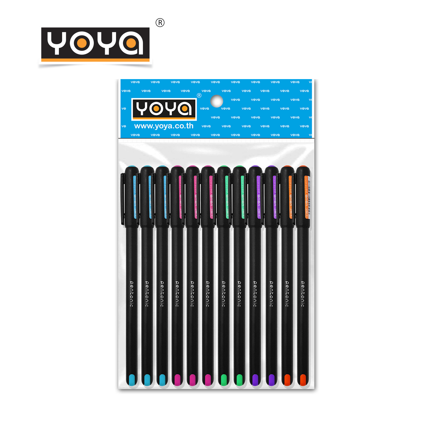 YOYA 0.5 mm Gello pen Pack 12 : PENTONIC COLOR / Mix 5 Color
