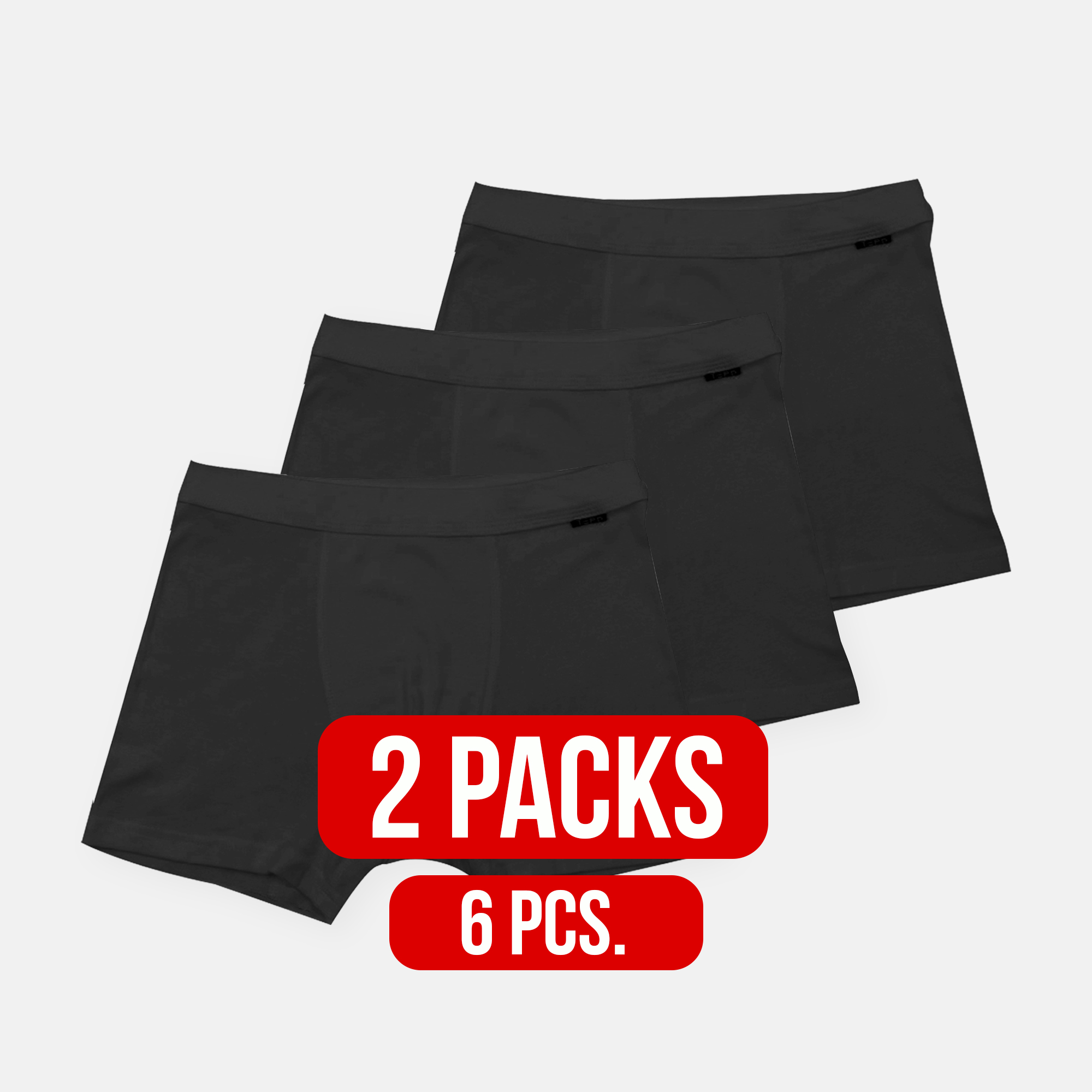 Men's Boxer BLACK (2Packs)(6PCS.)