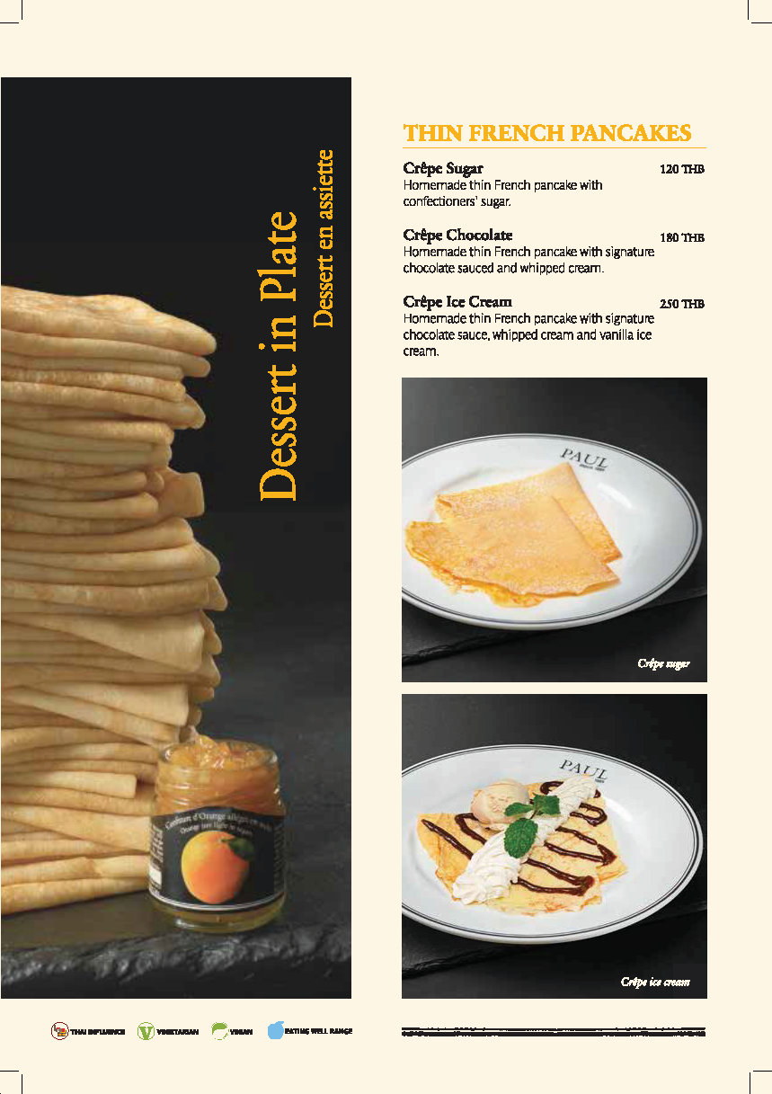 PAUL Bakery menu paulthailand