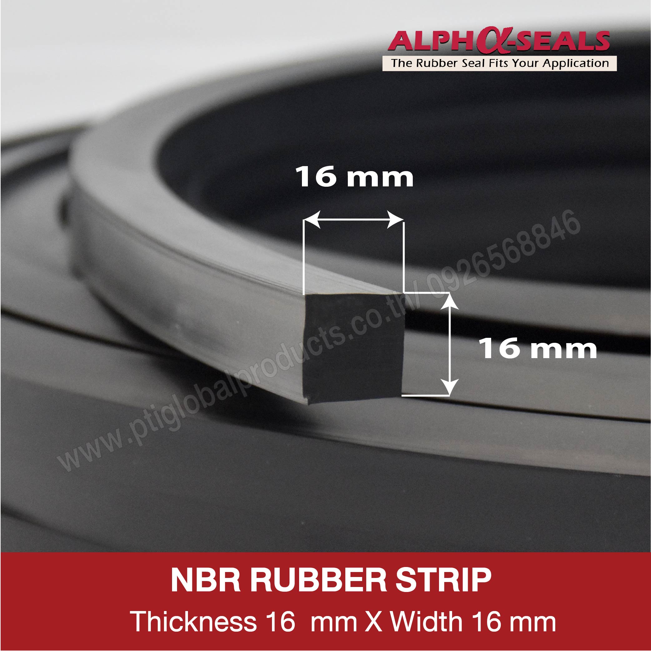 NBR Rubber  16x16 mm