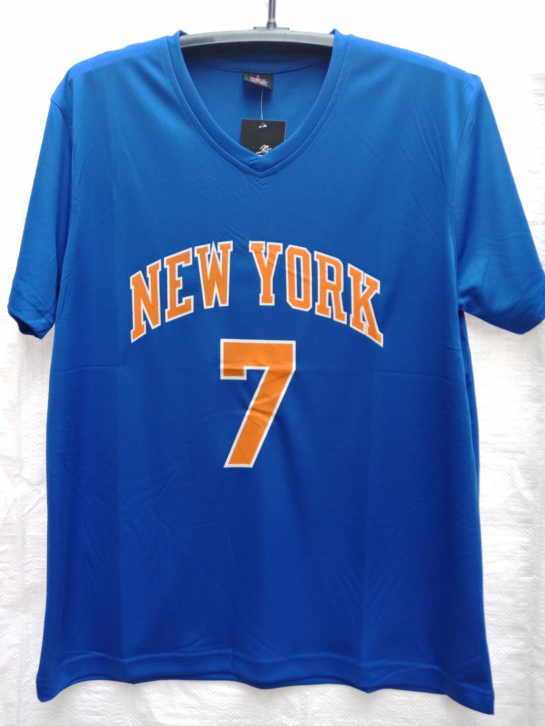 เสื้อบาส Anthony New York เบอร์ 7 สีฟ้า