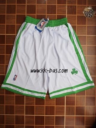 กางเกง NBA Boston Celtics สีขาว ขอบเขียว