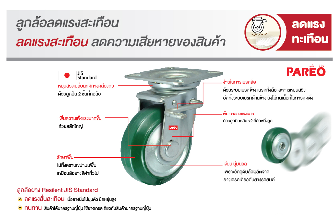 ล้อลดแรงสั่นสะเทือน ลูกล้อลดแรงสั่นสะเทือนกันของเสียหาย
