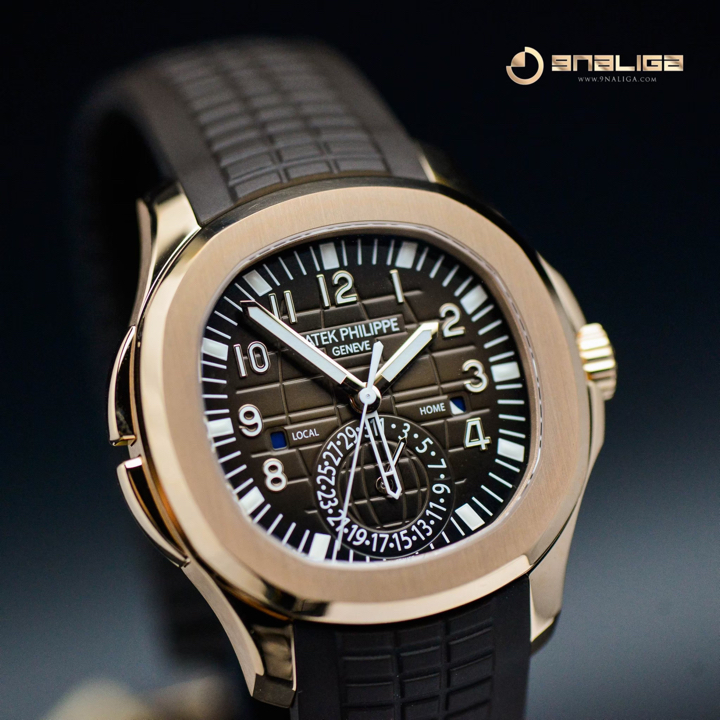 Patek 5164r Aquanaut Rose Gold Travel Time 9naliga