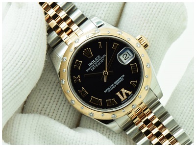 Rolex Datejust Steel & Pink Gold หน้าปัด Dark Blue หน้าปัดน้ำเงินเข้ม โฉมใหม่ล่าสุด เพชร VI ขอบเพชรกระจาย สุดสวย หรู สาย Jubilee ตัส ขนาด Boy size