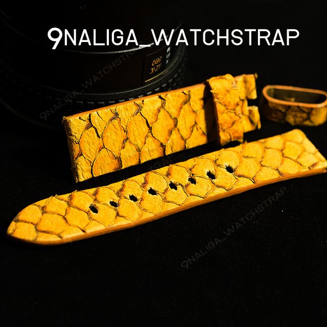 Tilapia Watch Strap. 22/20mm 120/75 mm  สายหนังปลานิล รุ่นlimited edition by ZIRDIVA