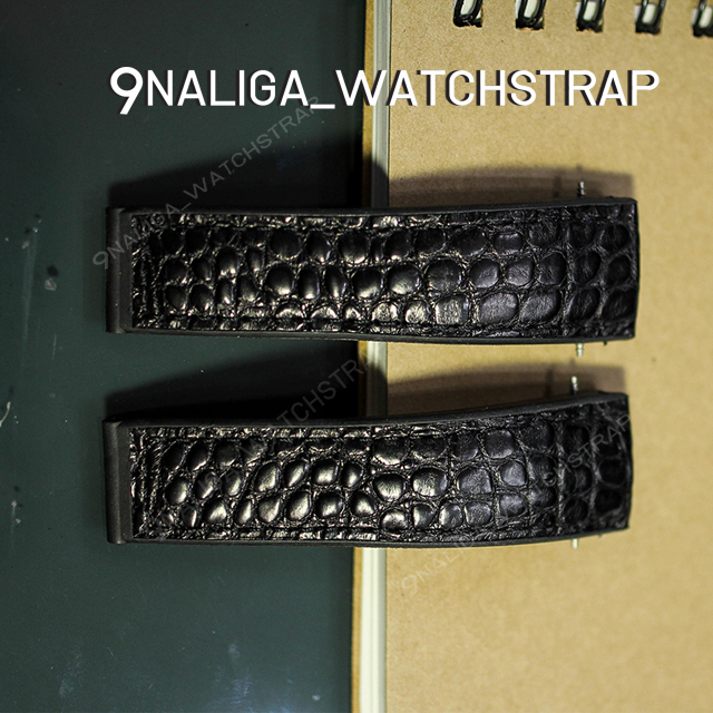 Crocodile watch strap 20/15mm 70/70mm