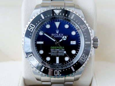 Rolex DeepSea Blue Ceramic Steel  หน้าน้ำเงิน-ดำ รุ้นดำน้ำลึก Size 44.5mm (นาฬิกามือสอง,นาฬิกาrolexมือสอง)
