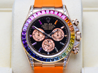 rolex daytona rainbow rubber strap