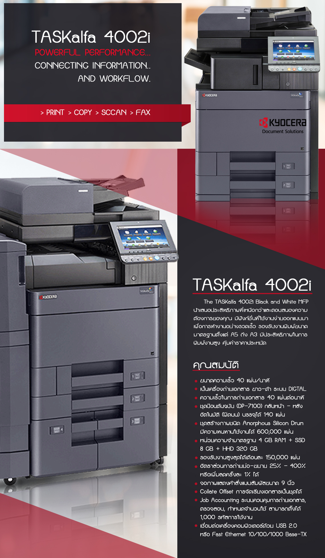 KYOCERA TASKalfa 4002i Printerbkk
