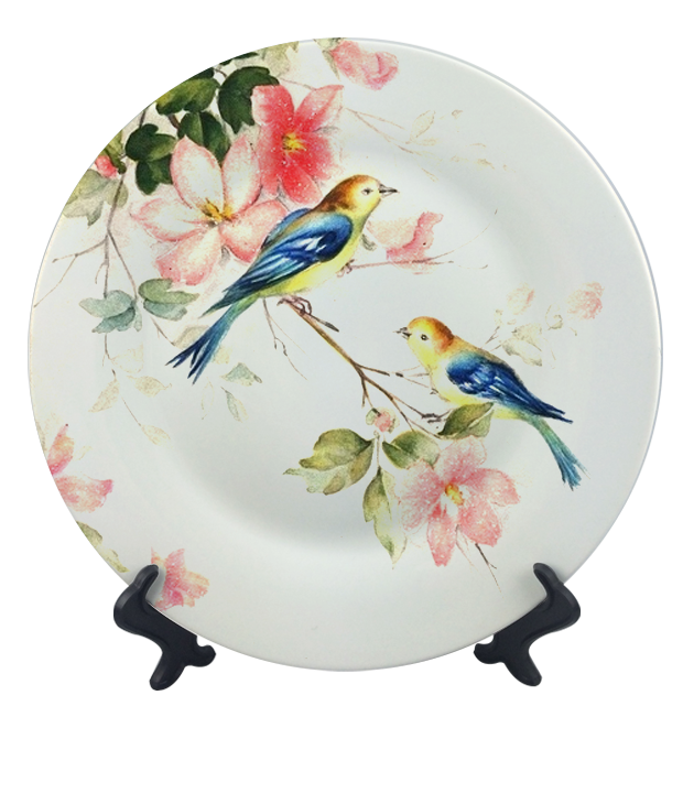 จานพิมพ์ลาย Love Birds Dish&Plate