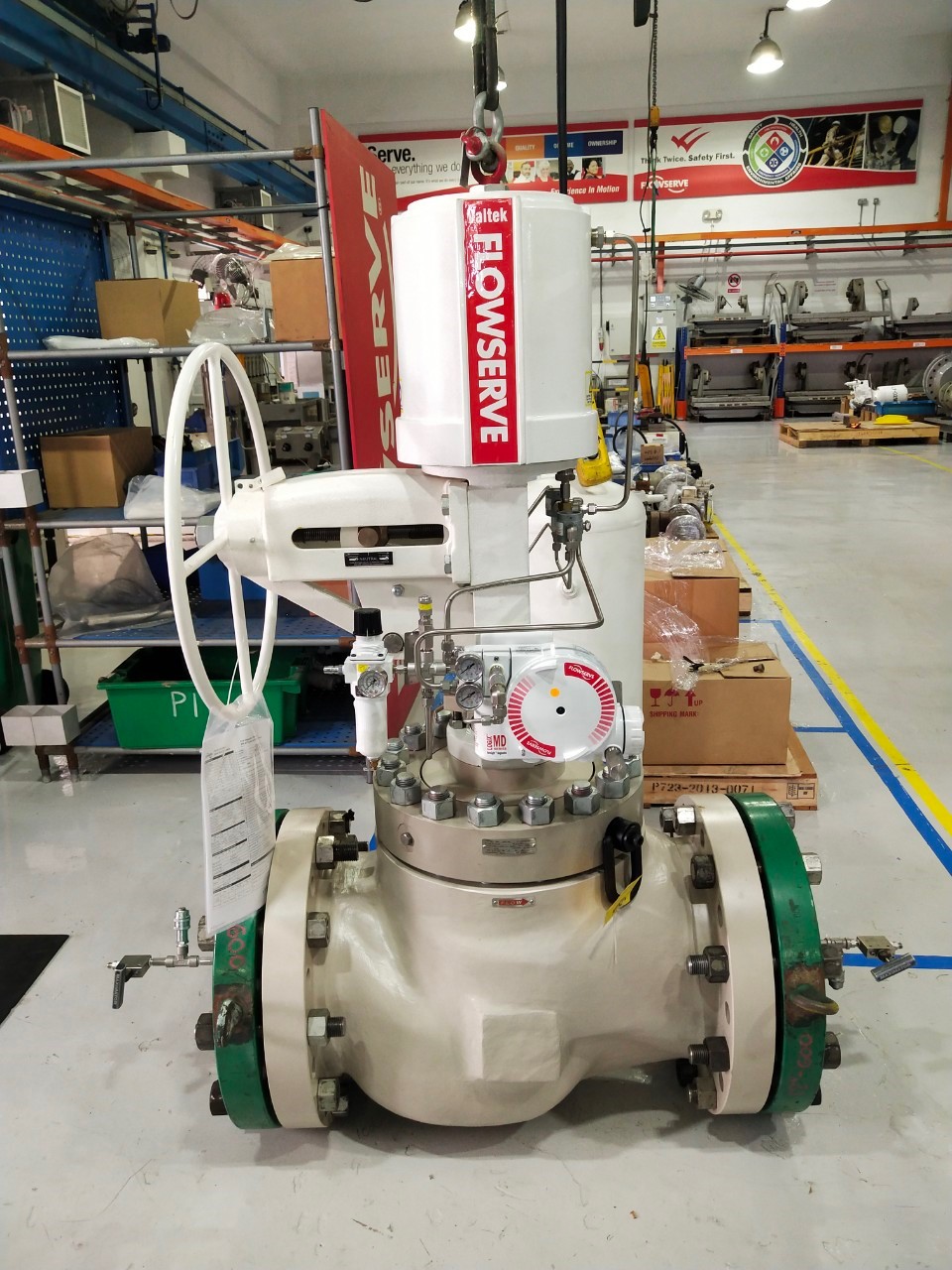 FMC had inspection test Flowserve Control valve 12inch at Flowserve