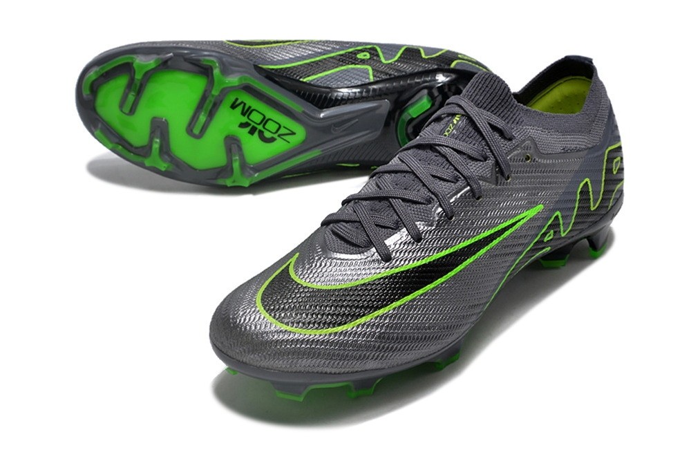 Nike Zoom Mercurial Vapor 15 Elite FG Chrome R9 Chrome Black Green ktgsport