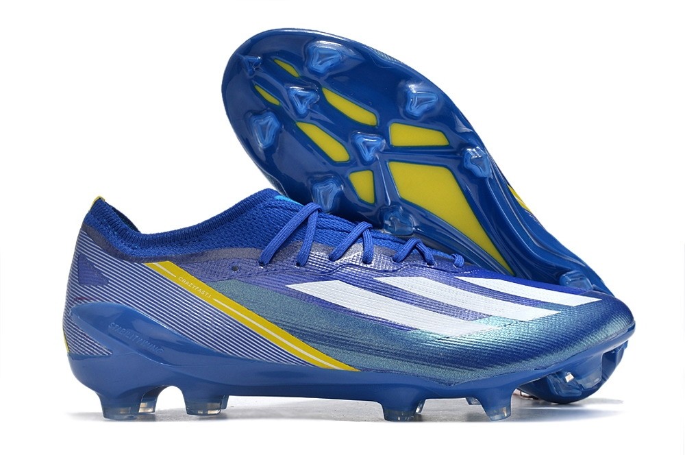 Adidas blue and yellow boots hotsell