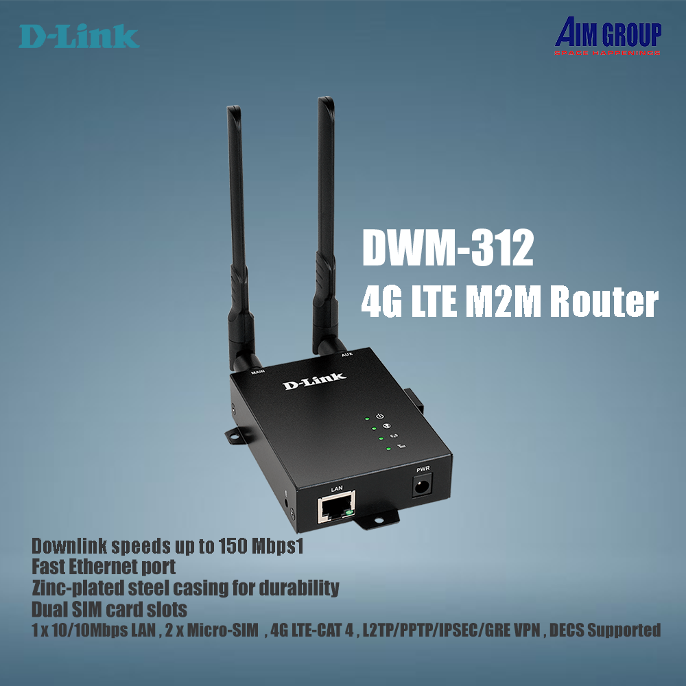 D-LINK DWM-312 4G LTE Dual SIM M2M VPN Router ราคาพิเศษ