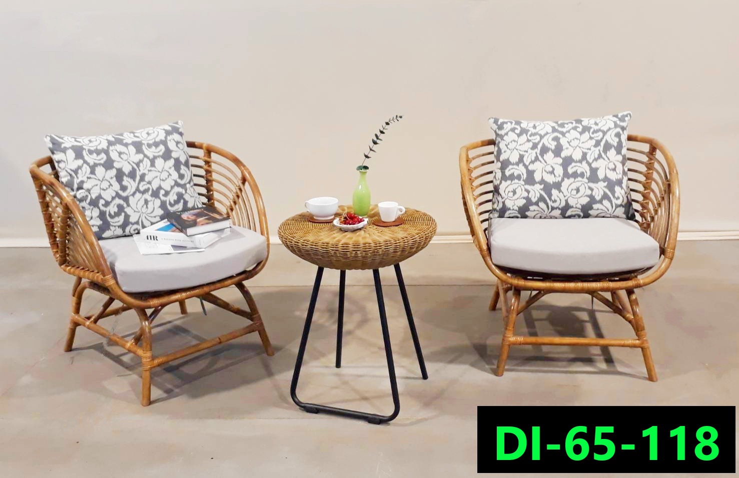 Dining set/coffee set, artificial rattan, product code DI-65-118
