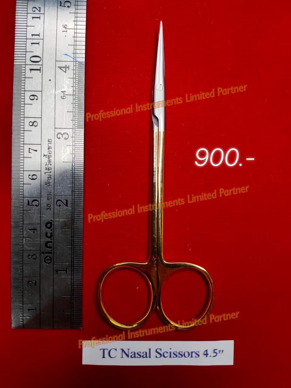 TC Nasal Scissors 4.5"-Gold