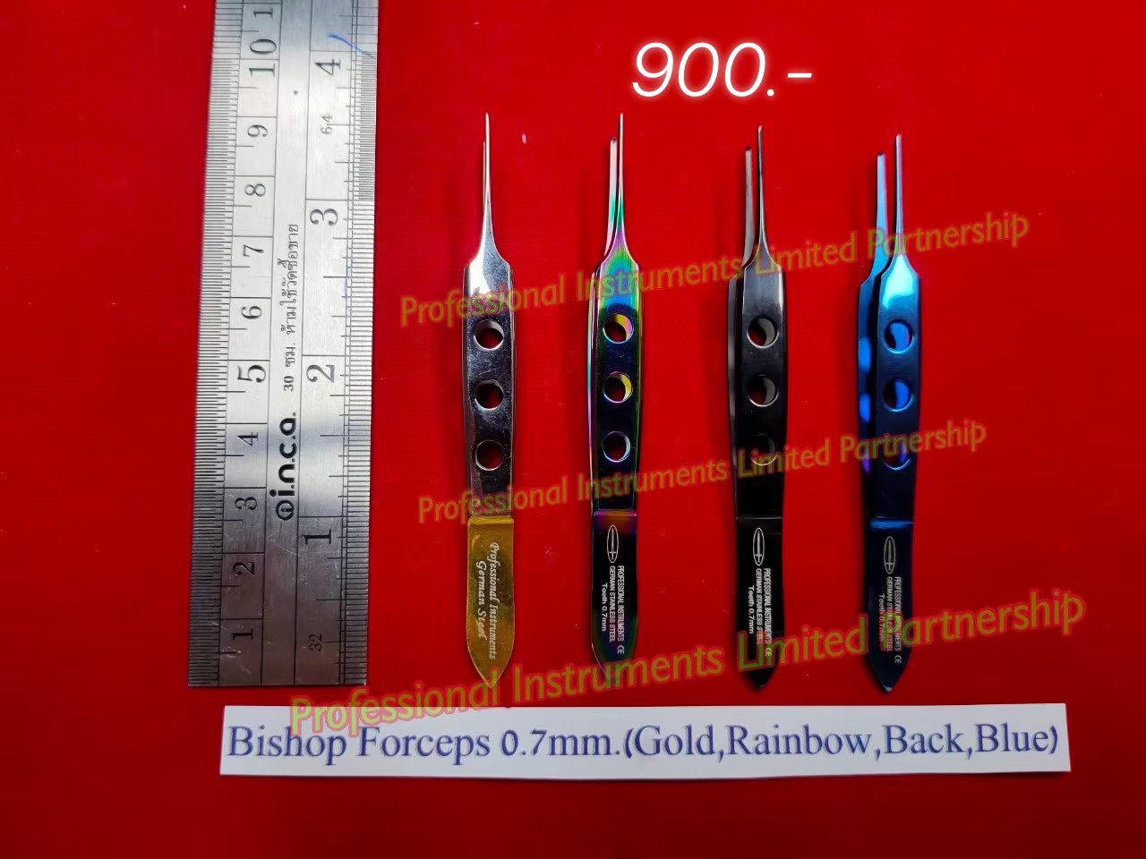 Bishop Tooth Forceps 0.7mm-Gold,Rainbow,Blue,Black