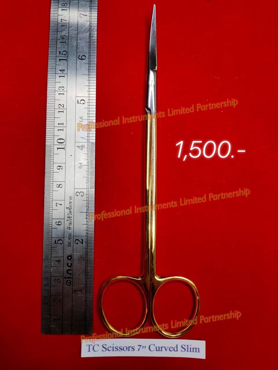 TC Scissors 7" Curved Slim-Gold