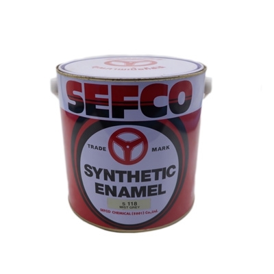 SEFCO สีเคลือบเงาเซฟโก้ สำหรับช้ภายนอกและภายใน S 118 MIST GREY ขนาด 3.4 ลิตร