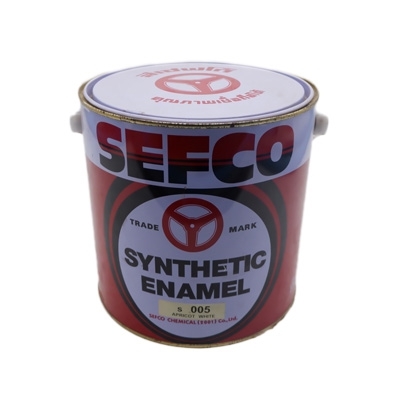 SEFCO สีเคลือบเงาเซฟโก้ สำหรับช้ภายนอกและภายใน S 005 APRICOT WHITE ขนาด 3.4 ลิตร