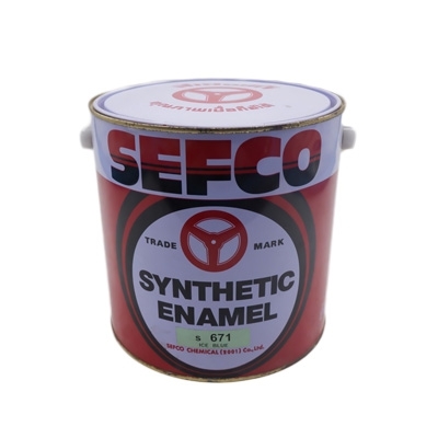 SEFCO สีเคลือบเงาเซฟโก้ สำหรับช้ภายนอกและภายใน S 671 ICE BLUE ขนาด 3.4 ลิตร