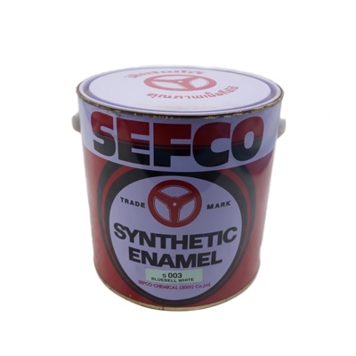 SEFCO สีเคลือบเงาเซฟโก้ สำหรับช้ภายนอกและภายใน S 003 BLUEBELL WHITE ขนาด 3.4 ลิตร