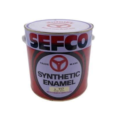 SEFCO สีเคลือบเงาเซฟโก้ สำหรับช้ภายนอกและภายใน S 117 WARM WHITE ขนาด 3.4 ลิตร