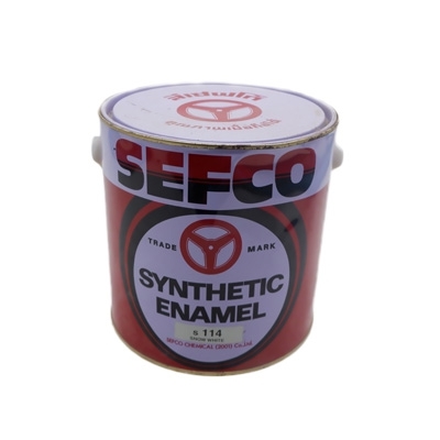 SEFCO สีเคลือบเงาเซฟโก้ สำหรับช้ภายนอกและภายใน S 114 SNOW WHITE ขนาด 3.4 ลิตร