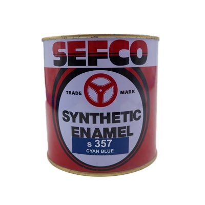 SEFCO สีเคลือบเงาเซฟโก้ สำหรับช้ภายนอกและภายใน S 357 CYAN BLUE ขนาด 0.85 ลิตร