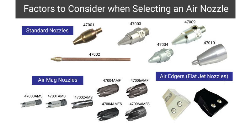 FACTORS TO CONSIDER WHEN SELECTING AN AIR NOZZLE