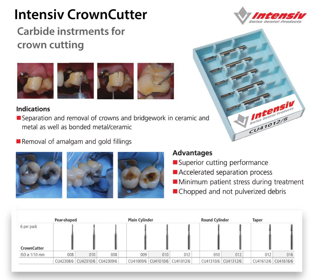 CrownCutter Carbide instrments for crown cutting