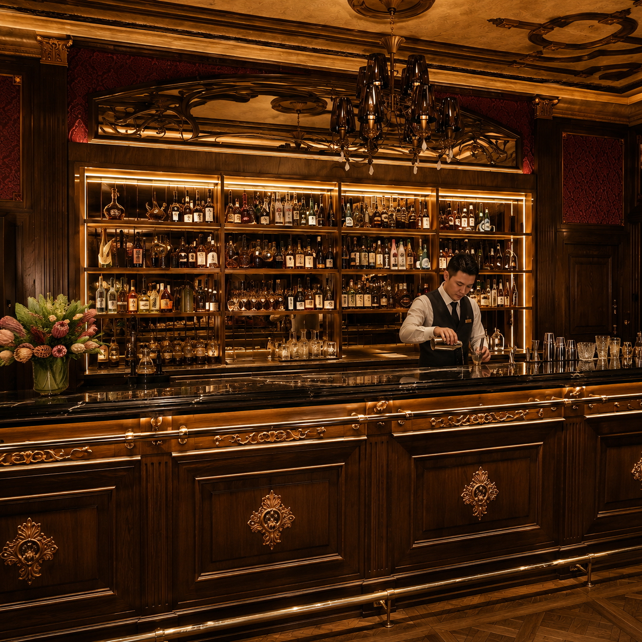 ภาพ Bar Classic European bar interior at Lafayettes