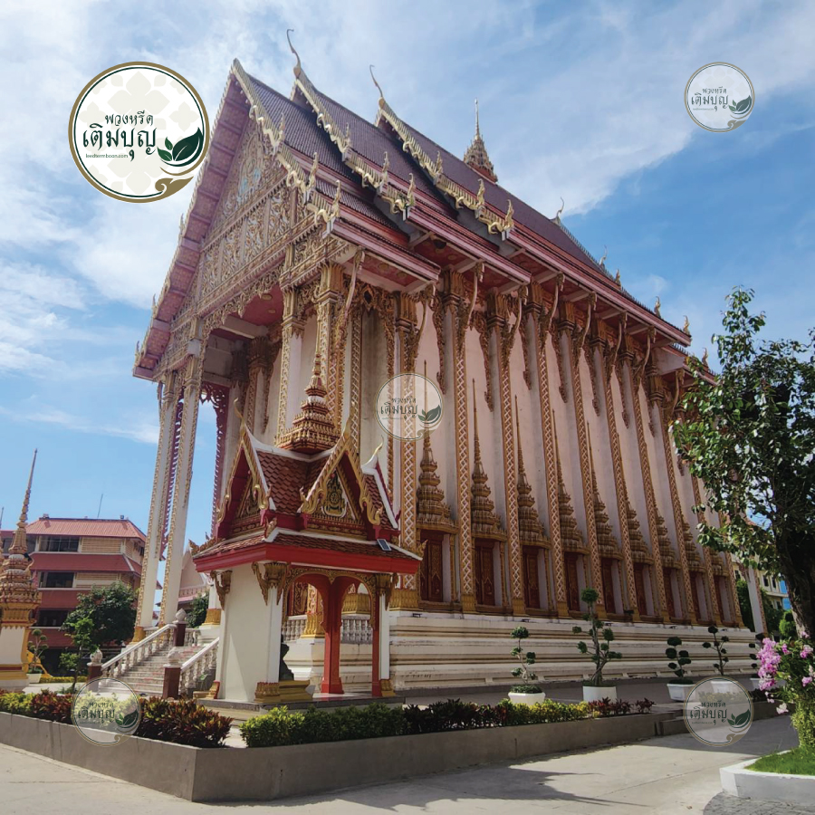 ความงดงามของพระอุโบสถวัดธาตุ ขอนแก่น มองจากด้านข้าง เห็นลวดลายละเอียด