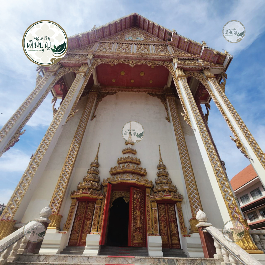 ความงดงามของพระอุโบสถวัดธาตุ ขอนแก่น มองจากด้านข้าง เห็นลวดลายละเอียด