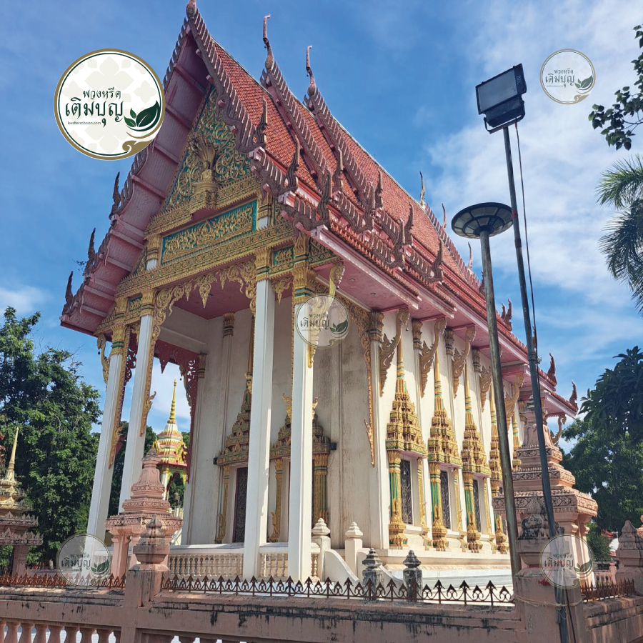 พระอุโบสถวัดวุฒาราม ขอนแก่น สถาปัตยกรรมไทยสวยงาม ตั้งอยู่ภายในวัด