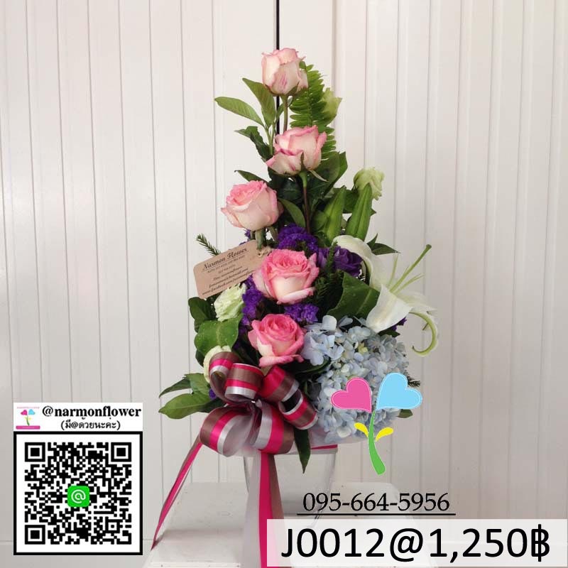 แจกันดอกไม้สด J0012