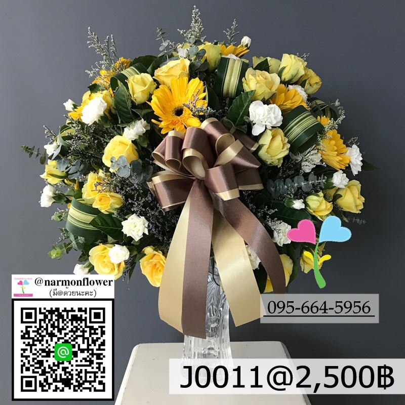 แจกันดอกไม้สด J0011
