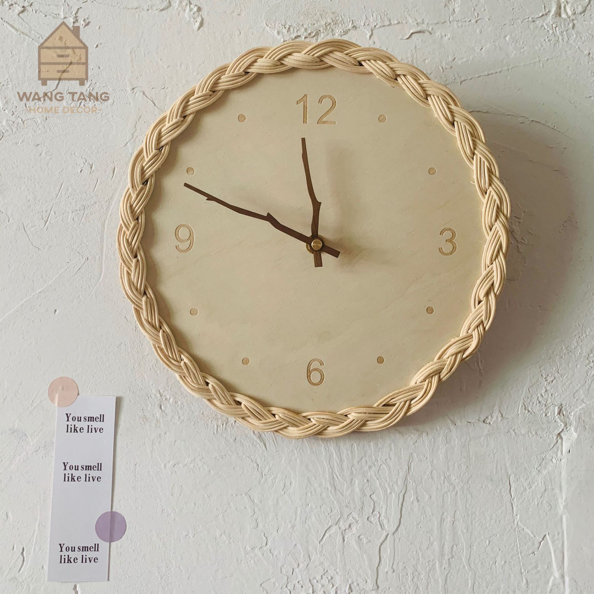นาฬิกาแขวนติดผนังทรงกลมหวายดัด สไตลล์ Homey รุ่น Best Time Sharing Clock