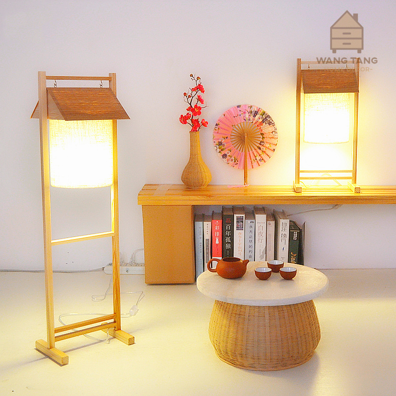 โคมไฟตกแต่งบ้าน ตั้งโต๊ะ , ตั้งพื้น ไม้สน สไตลล์ ญี่ปุ่น Vintage JAPAN MOOD SOFT LIGHT HOUSE
