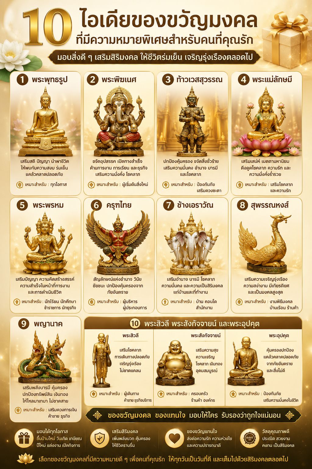 10ไอเดียของขวัญมงคลพระพุทธรูป