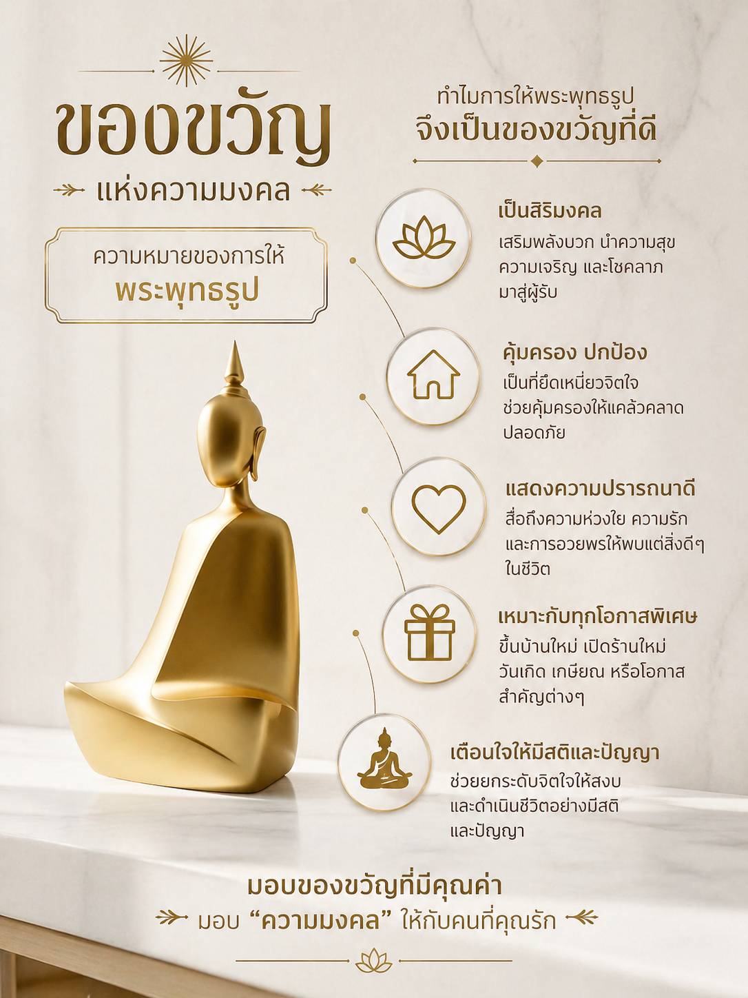 ของขวัญมงคลขึ้นบ้านใหม่ พระพุทธรูป