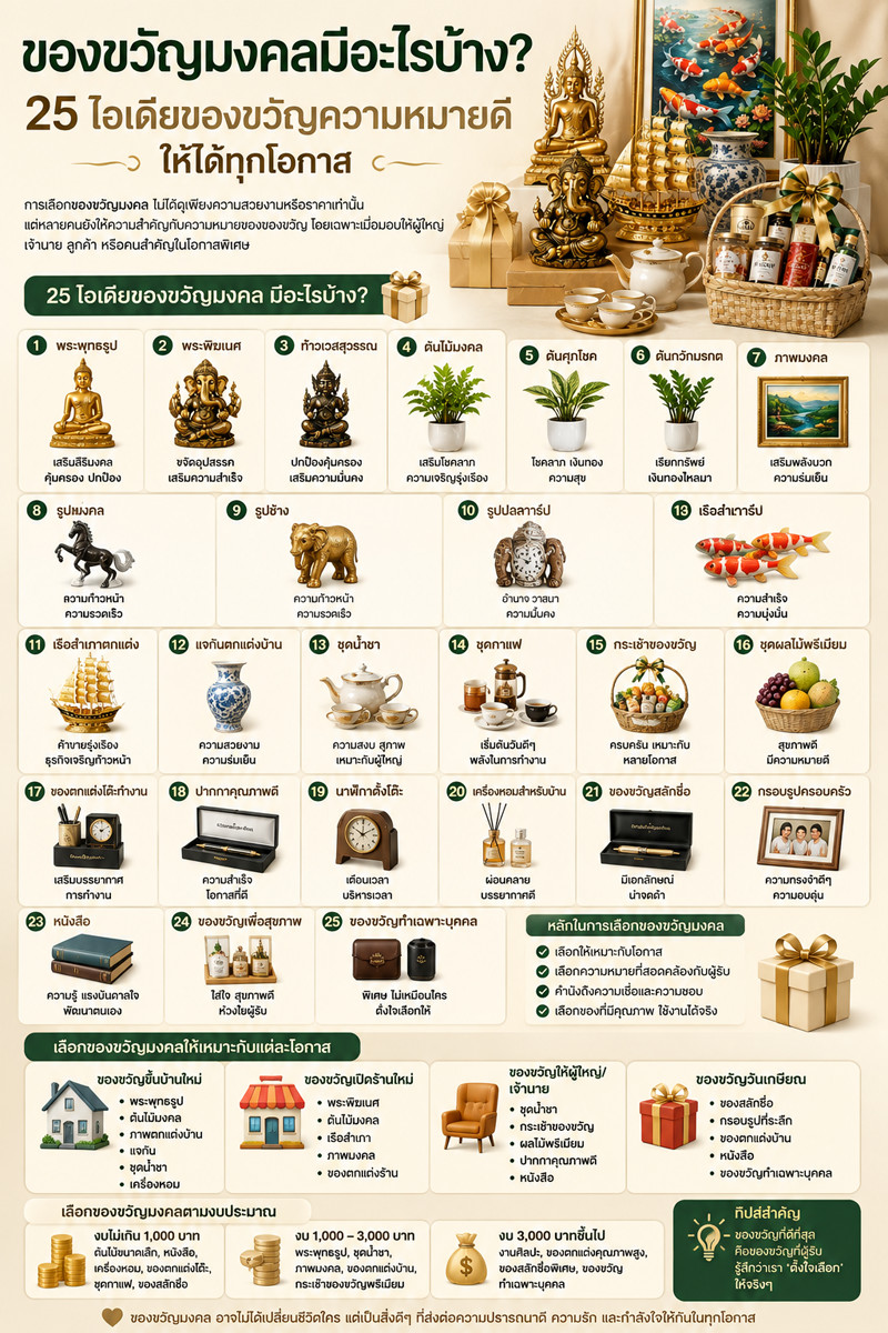 ไอเดียหาของขวัญมงคล รวมของขวัญมงคล