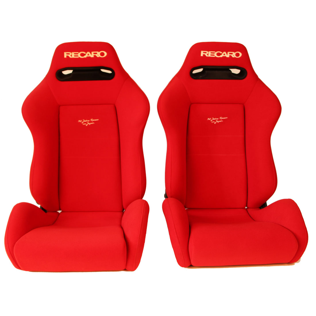 Red Bucket Racing Seat Pair of USED JDM RECARO SR3 Red BUCKET SPORT SEATS RACING AUTO CARS ...