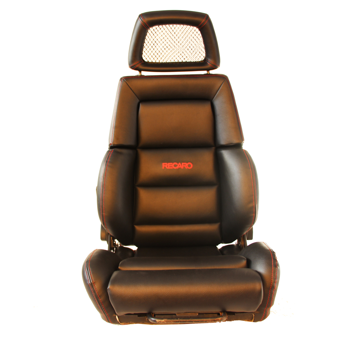 1 Used Jdm Recaro Classic Black Synthetic Leather Seats Net Headrest Sport Bucket Racing Porche Eg Ek Auto Cars