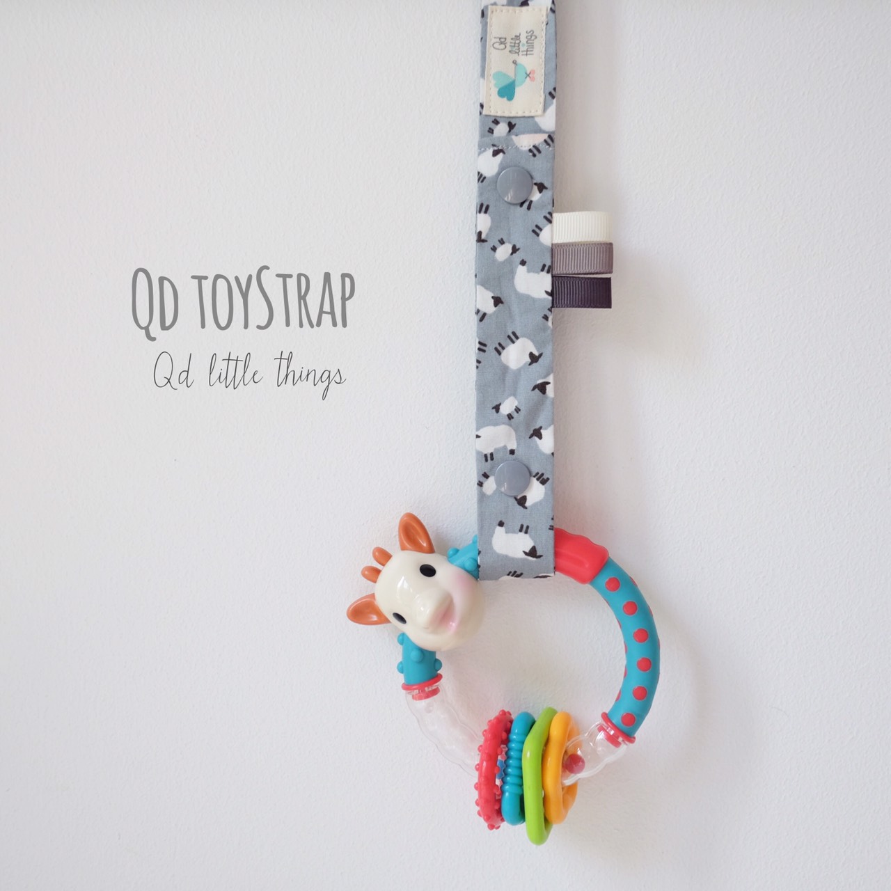 Qd ToyStrap - Grey Sheep