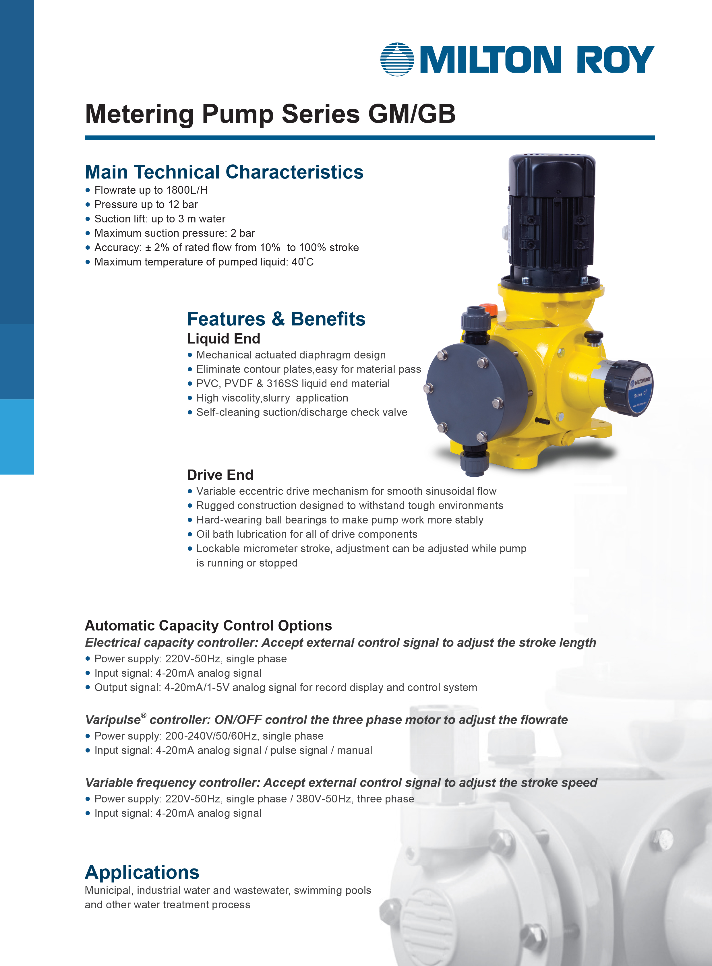 Metering Pump ปั้มเคมี ปั้มคลอรีน LMI Pump thaimonotech