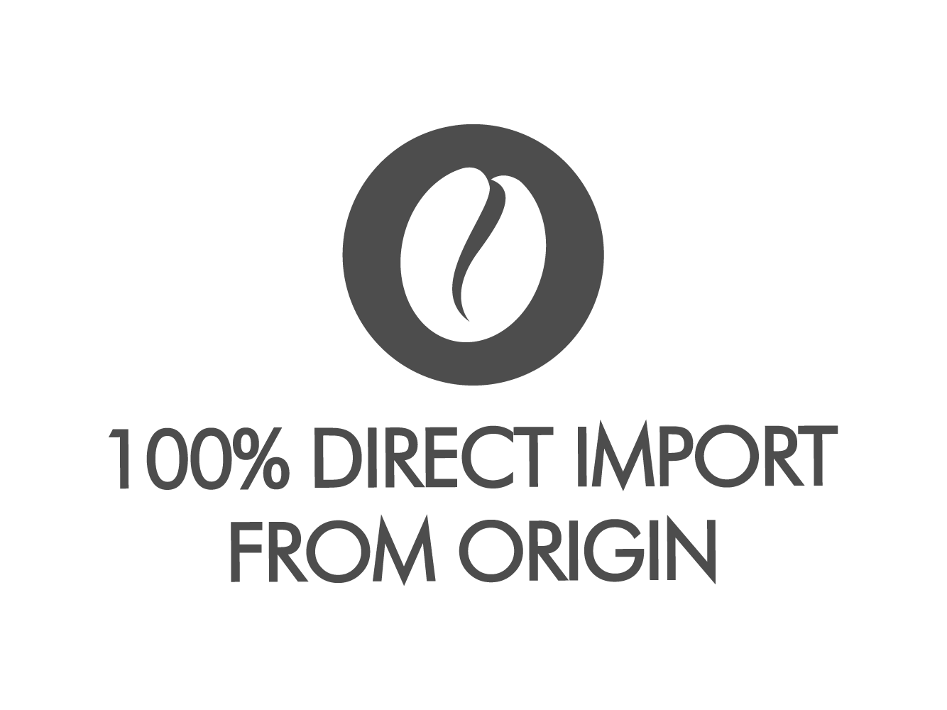 100% import coffee from origin